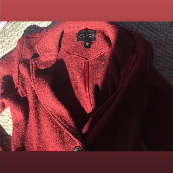 Rachel Zoe rust orange wool blend coat - Picture 11 of 16